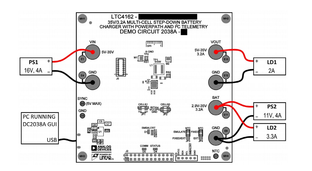 Mechanical Drawing - Analog Devices Inc. LTC4162 Demo Boards DC2038A